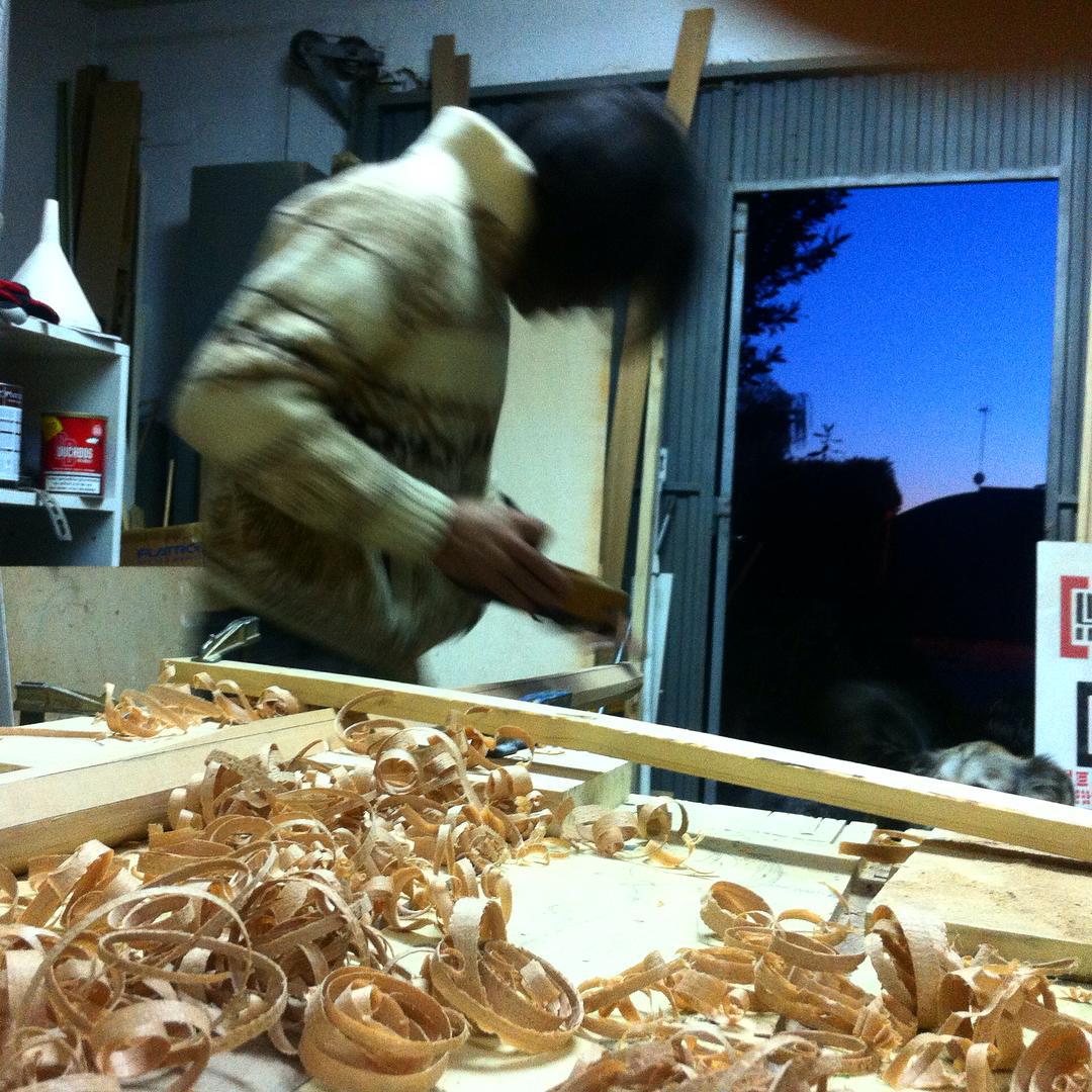 El palo-#saltodelpastor va cogiendo forma en el Taller del Aceituno.