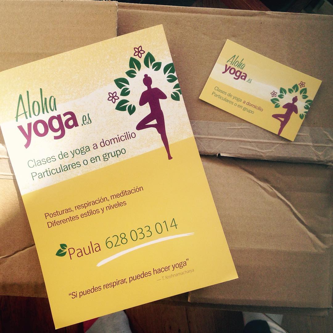 Finiquitado el logo, web y cartelería para las clases de yoga de mi sister @paulaloha :) ohmmmm!! — alohayoga.es