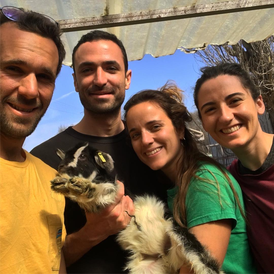 Hoy equipazo cabrístico en la majada con @ana_vegazo, @alvarogomezselles y @paulaloha. Luego alimento ñam en @la_variable